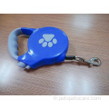 Laisse de chien rétractable en relief portable avec collier de chien